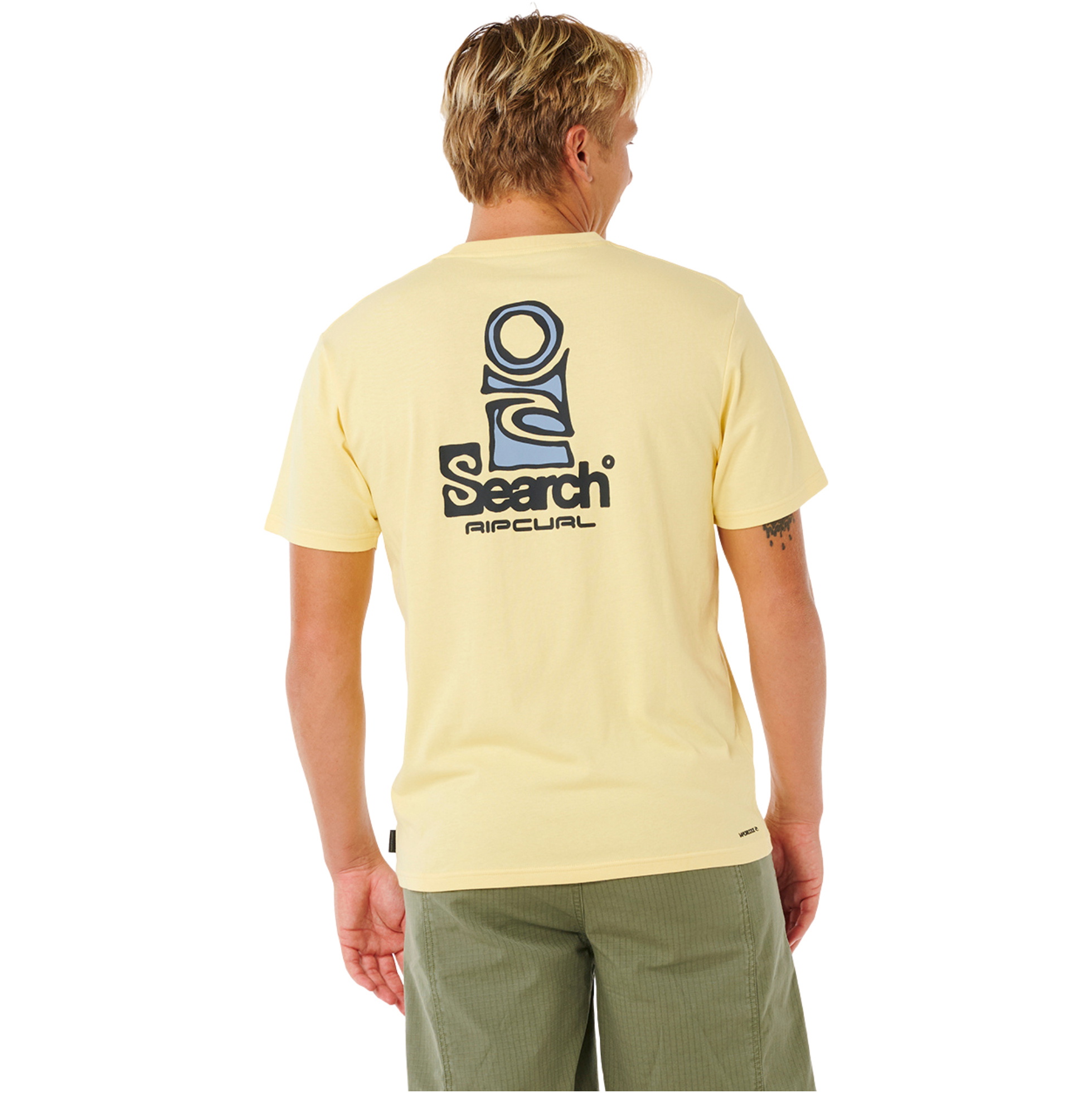 2026 Rip Curl Heren Vaporcool Search Stack Tee 0K5MTE - Sunlight
